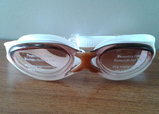 주문 튼튼한 거울 실리콘 수영 고글, 한 조각 수영 고글