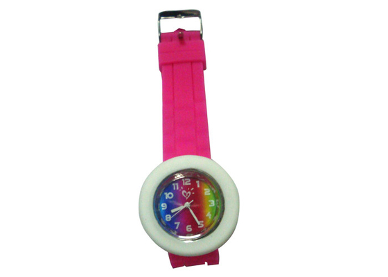 다채로운 다이얼 모든 사람들을 위한 장미 소맷동 실리콘 묵 시계
