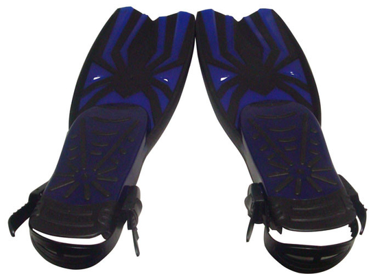 진한 파란색 까만 거미 간결 실리콘 발갈퀴 조정가능한 결박 튼튼한 착용