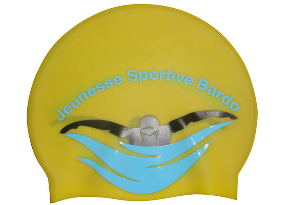 성인을 위한 Eco 친절한 주문 노란 실리콘 수영 모자